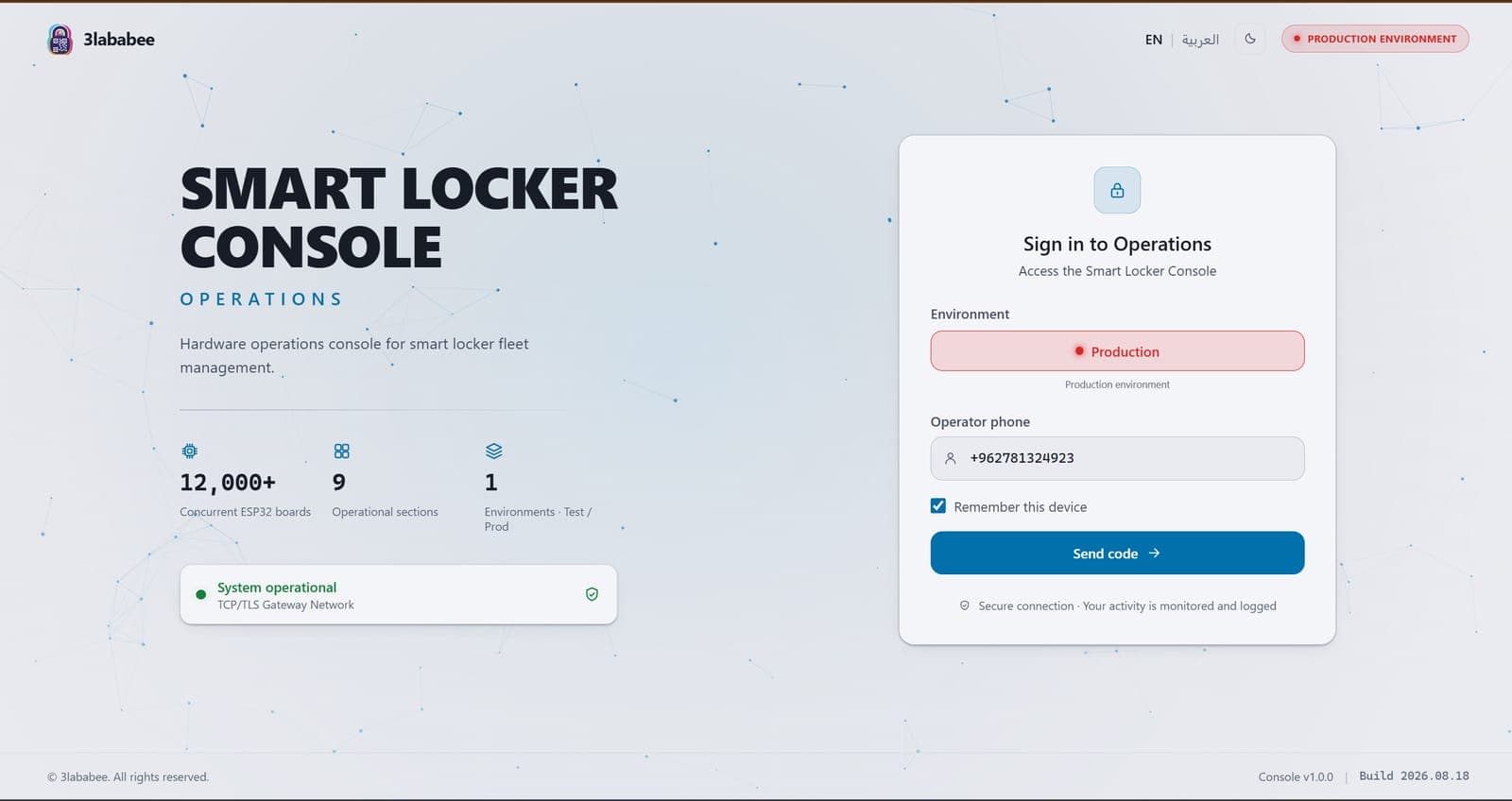 Hardware Control Platform (Backend + Dashboard)