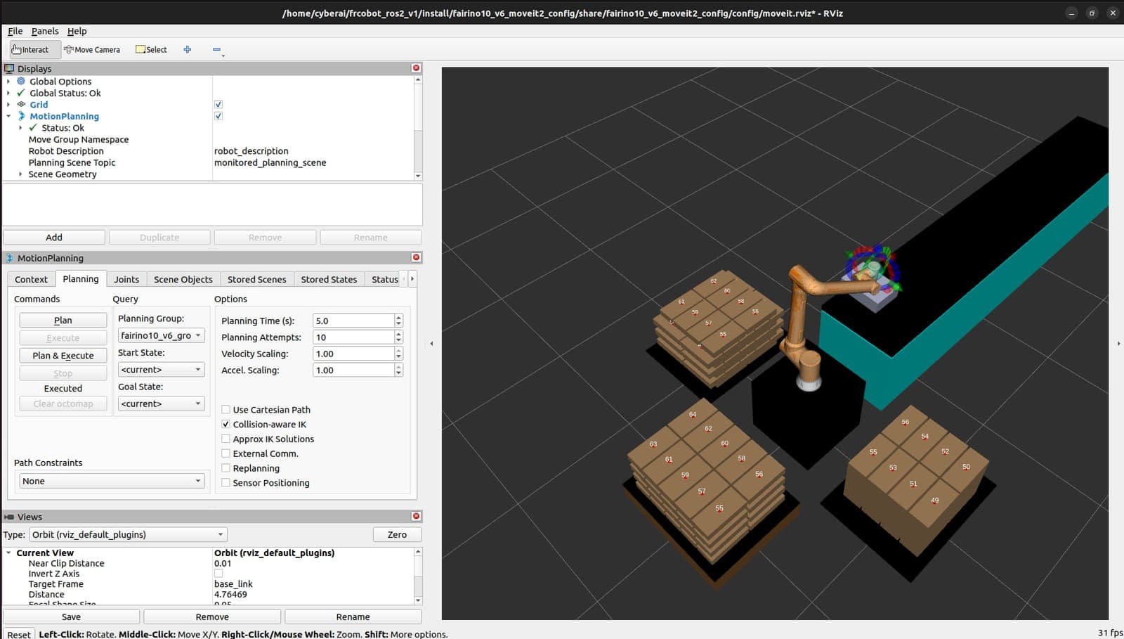 Vision-Based Palletizing with MoveIt Task Constructor
